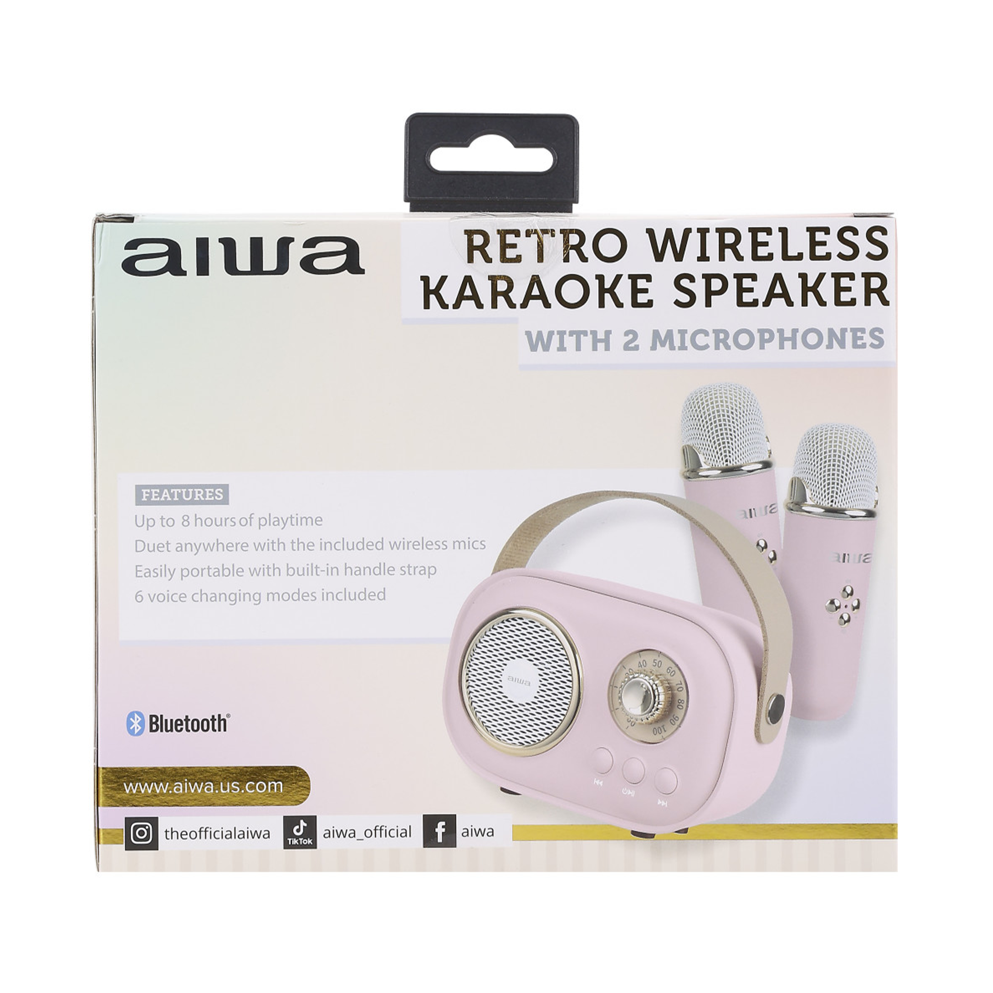 Wireless Light-Up Karaoke Speaker with Two Microphones