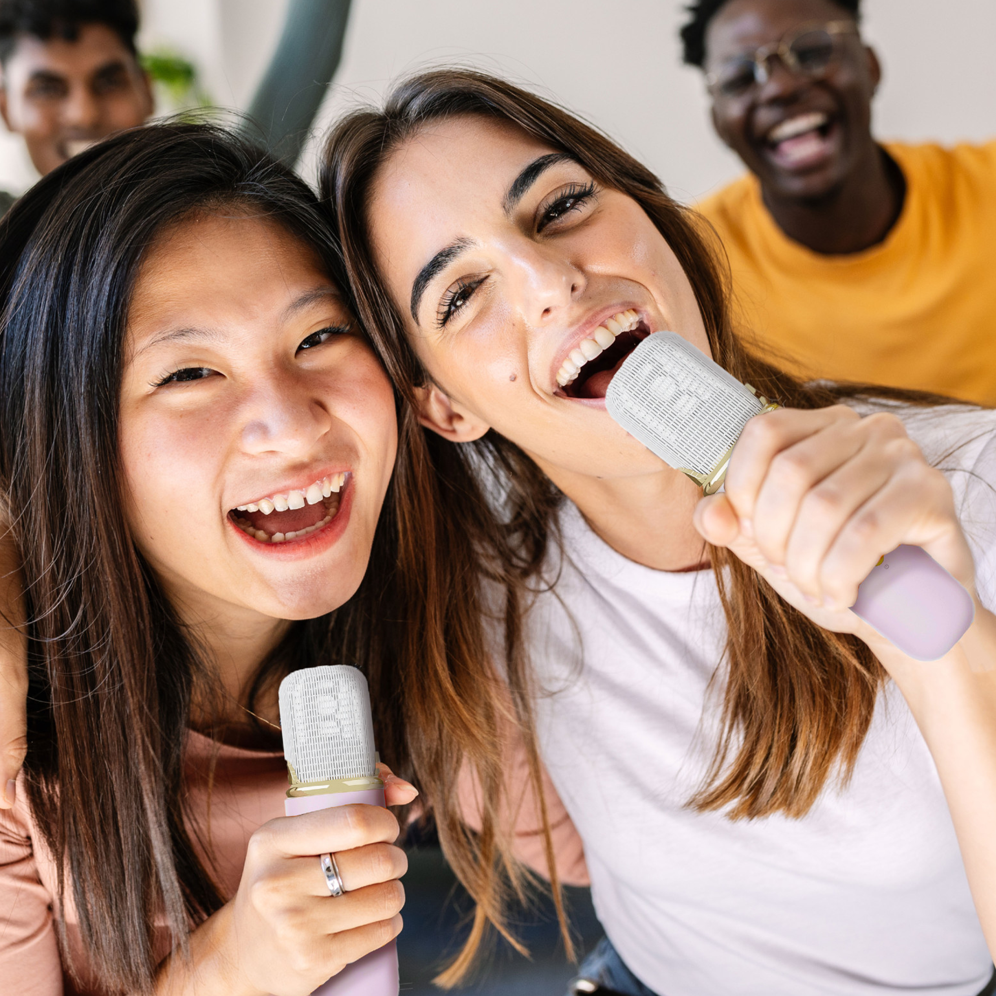 Wireless Light-Up Karaoke Speaker with Two Microphones