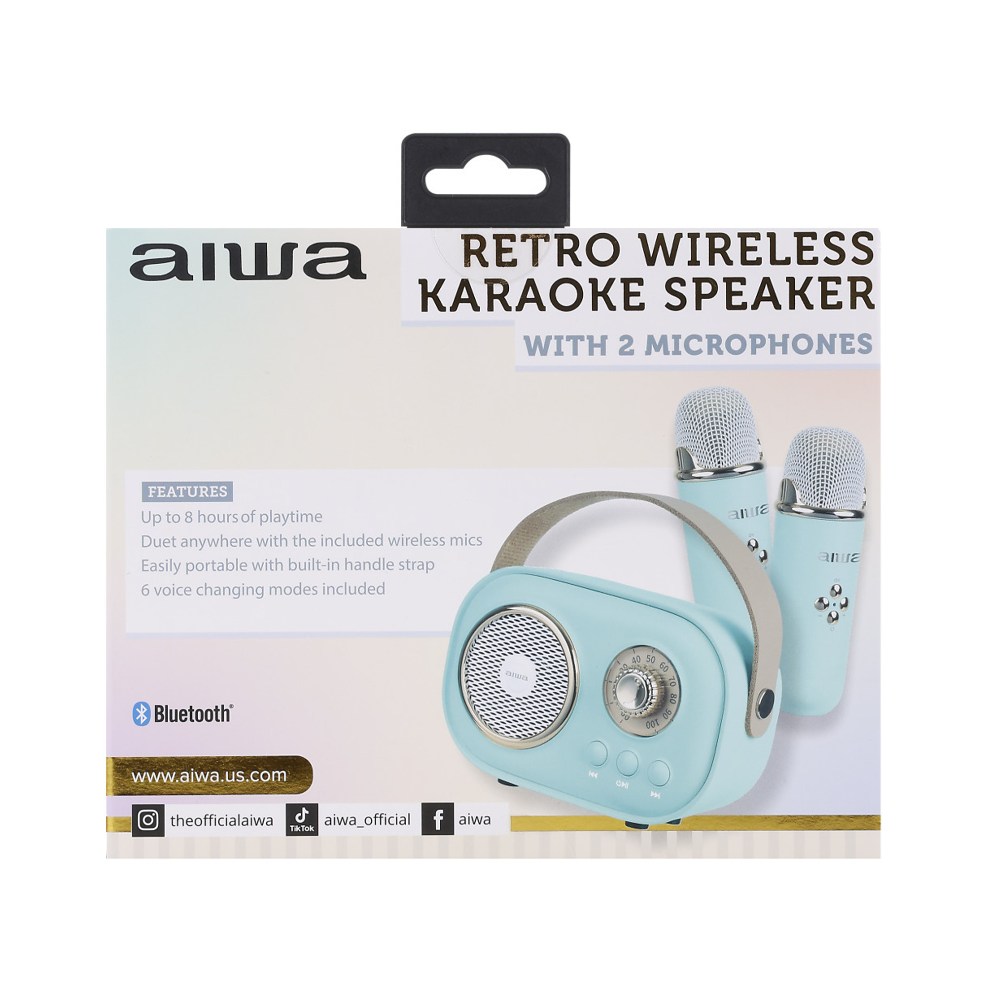 Wireless Light-Up Karaoke Speaker with Two Microphones