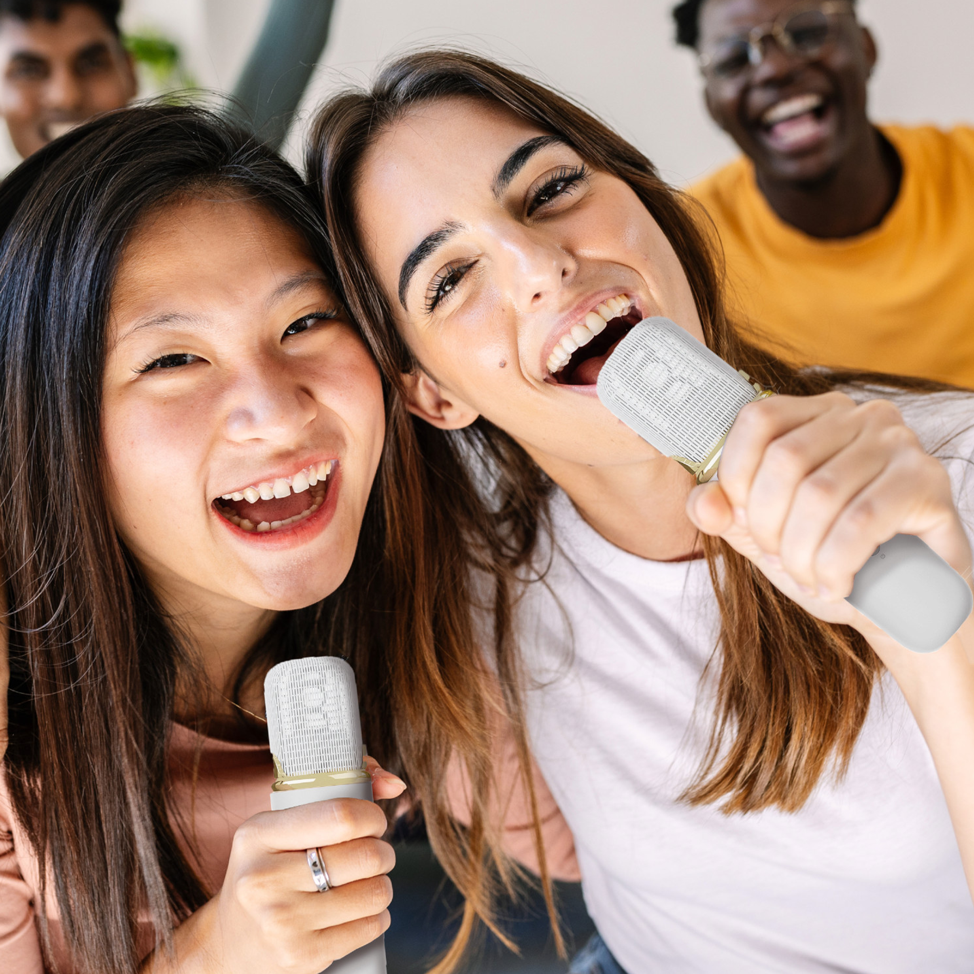 Wireless Light-Up Karaoke Speaker with Two Microphones