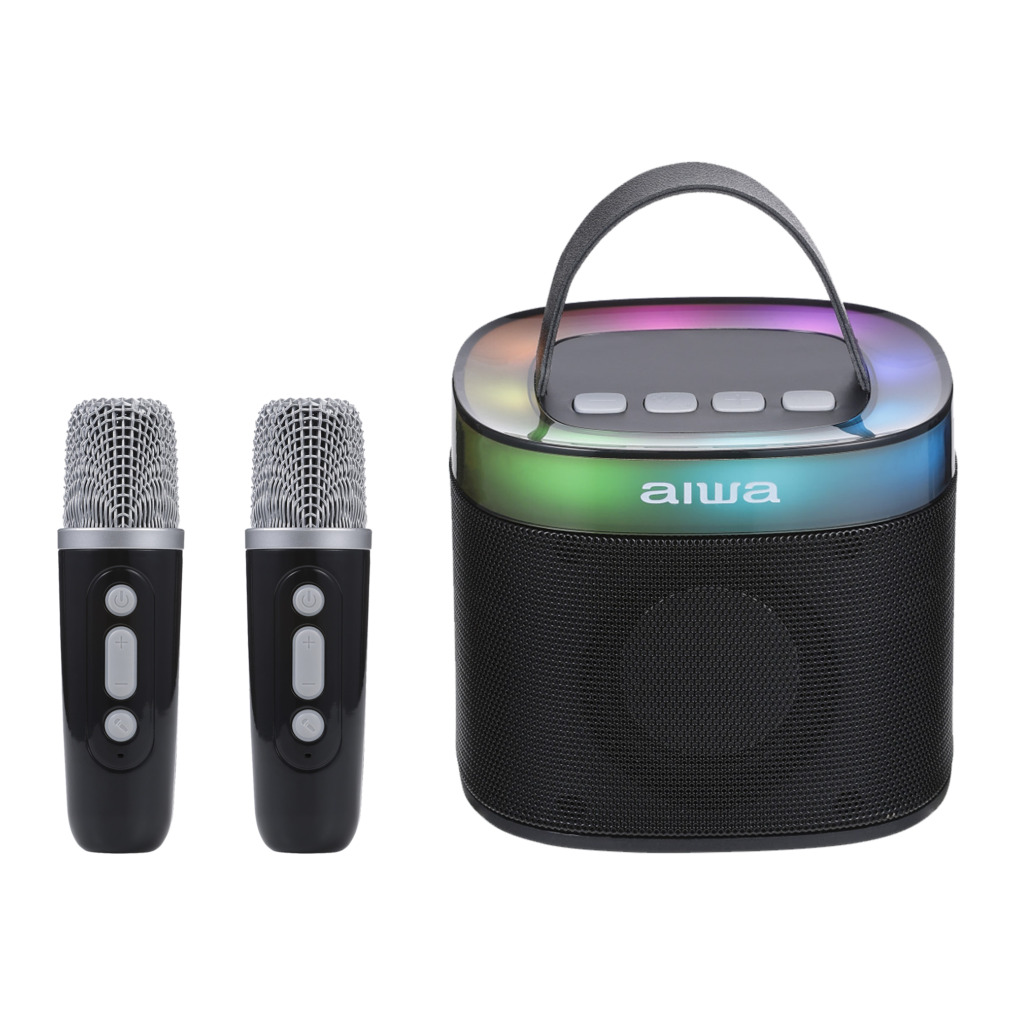 Wireless Light-Up Karaoke Speaker with Two Microphones