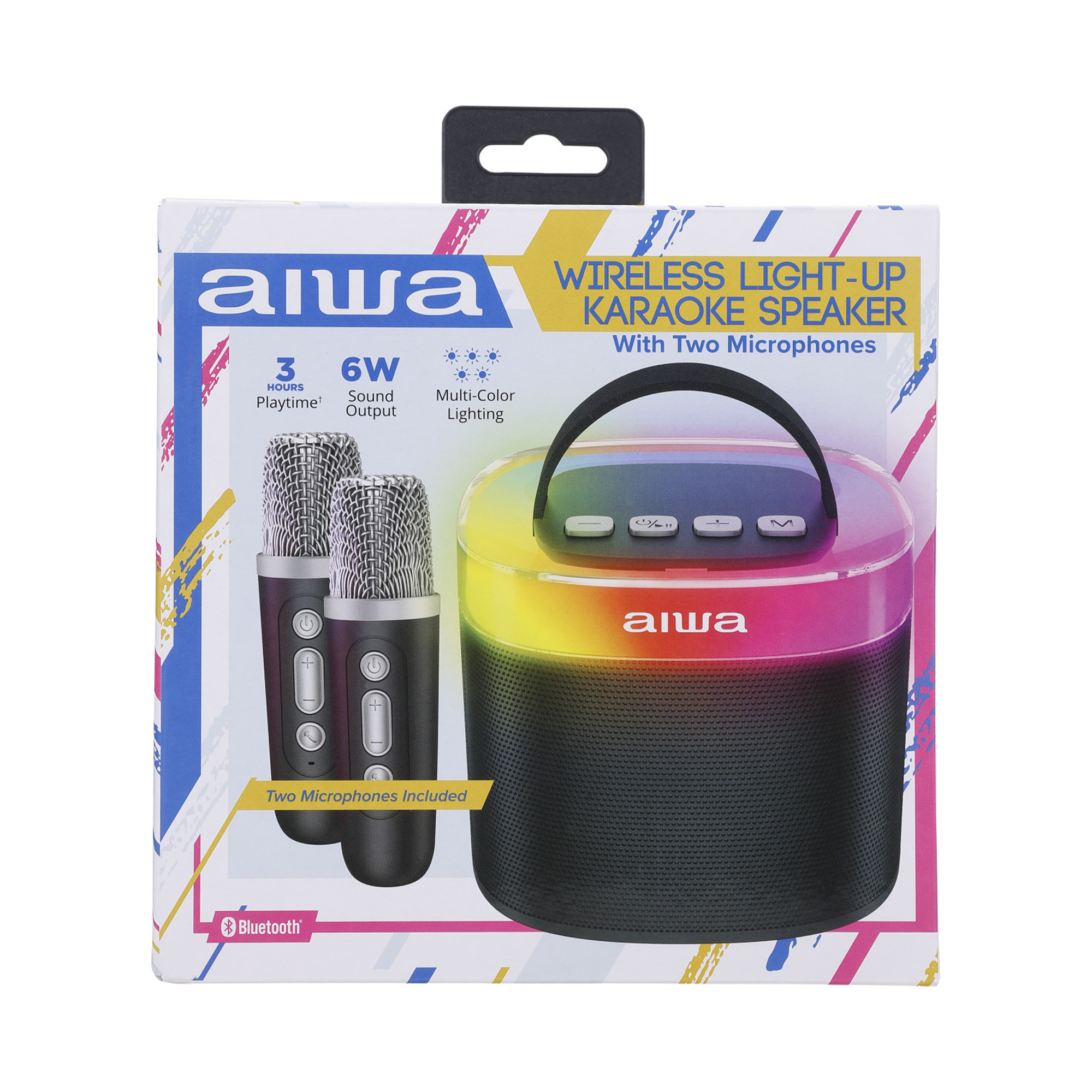 Wireless Light-Up Karaoke Speaker with Two Microphones