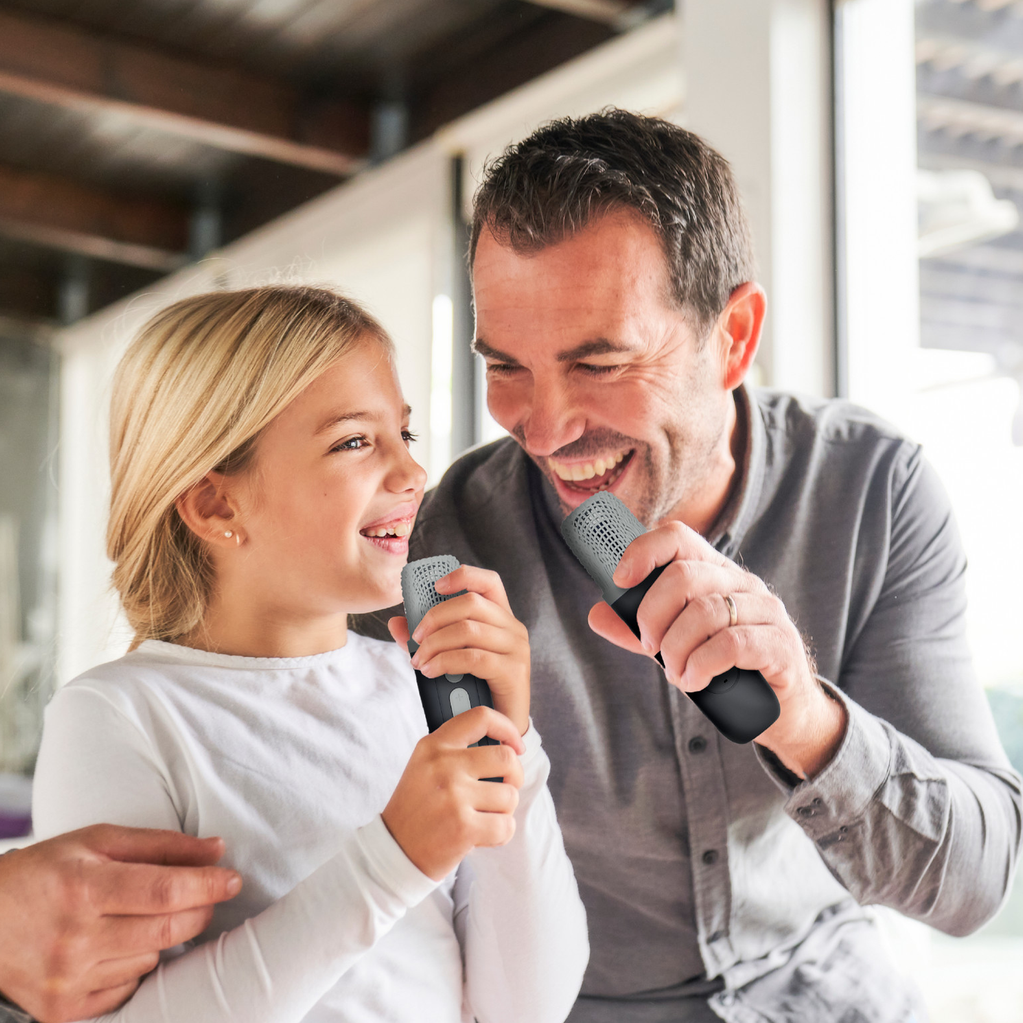 Wireless Light-Up Karaoke Speaker with Two Microphones