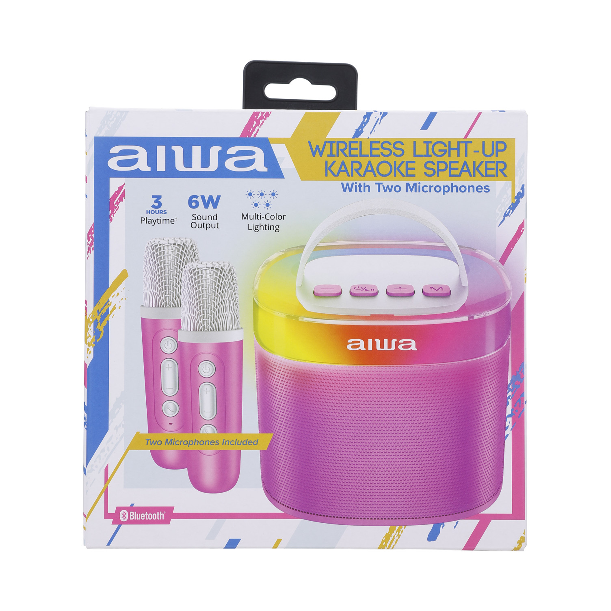 Wireless Light-Up Karaoke Speaker with Two Microphones