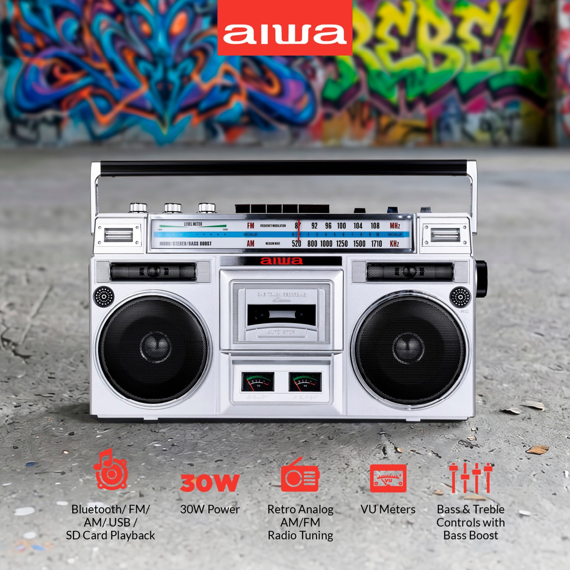 RETRO BOOMBOX WIRELESS SPEAKER
