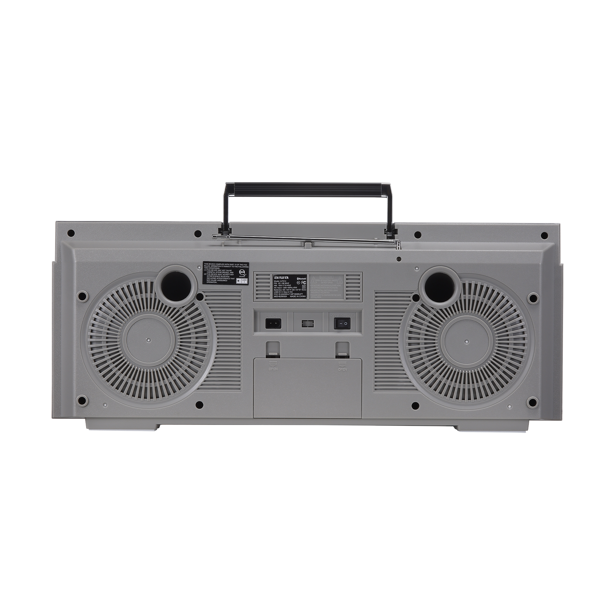 Retro Boombox with Cassette Player