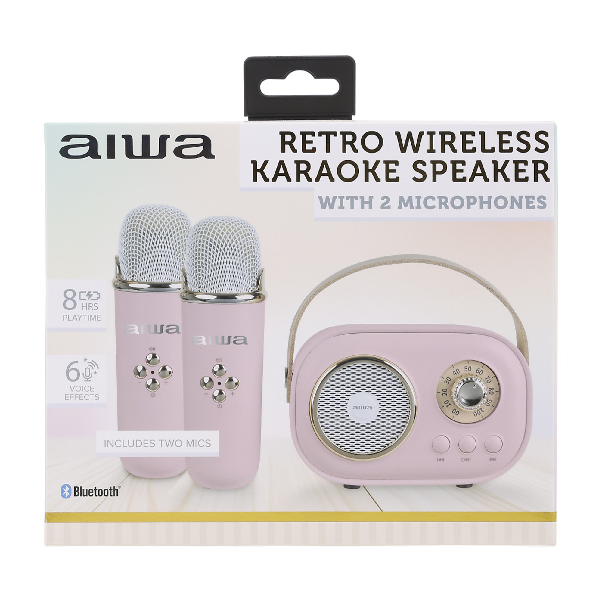 Wireless Light-Up Karaoke Speaker with Two Microphones