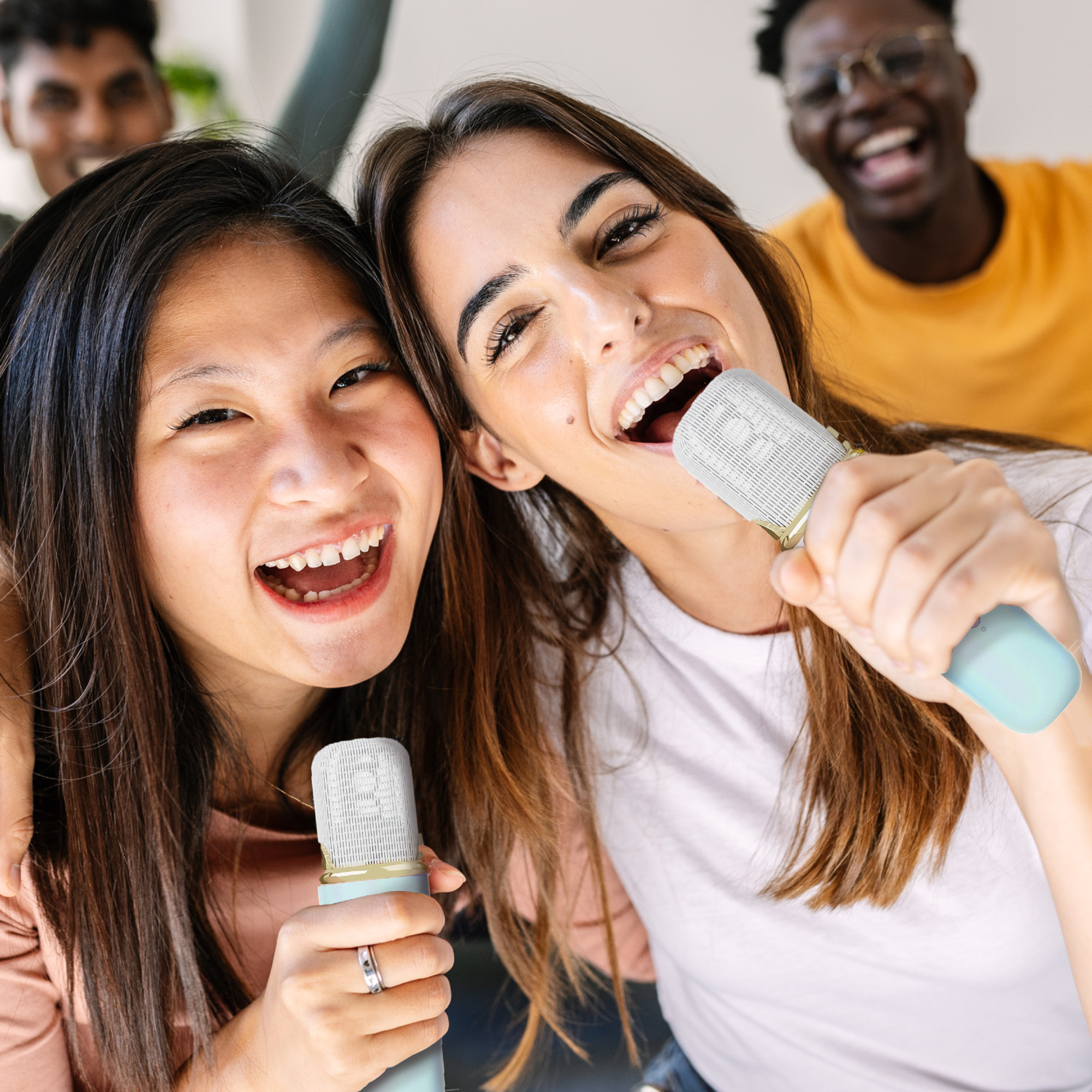 Wireless Light-Up Karaoke Speaker with Two Microphones