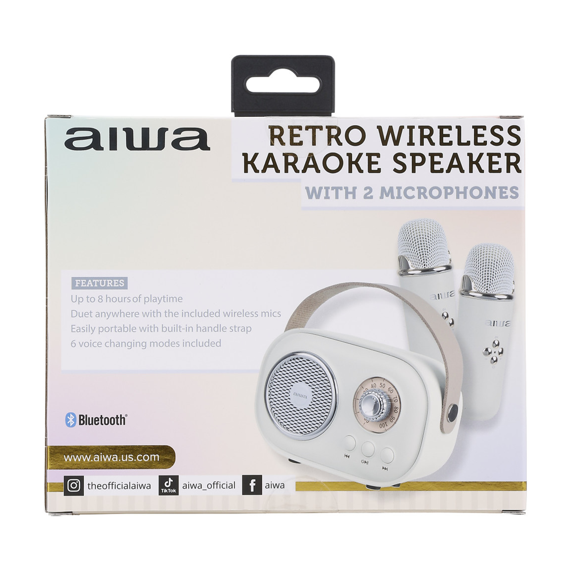 Wireless Light-Up Karaoke Speaker with Two Microphones