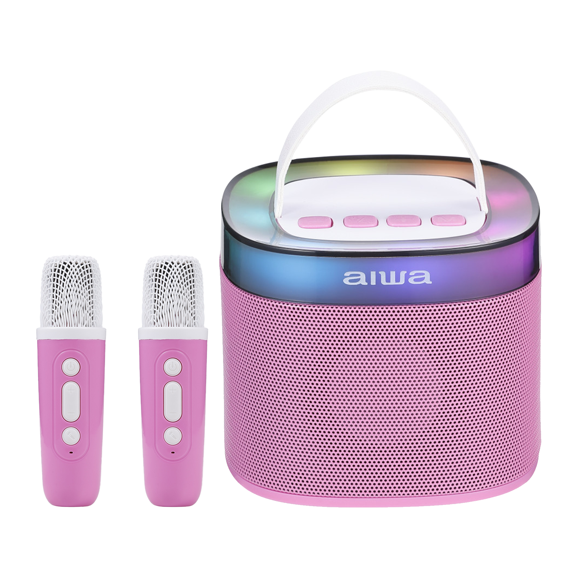 Wireless Light-Up Karaoke Speaker with Two Microphones