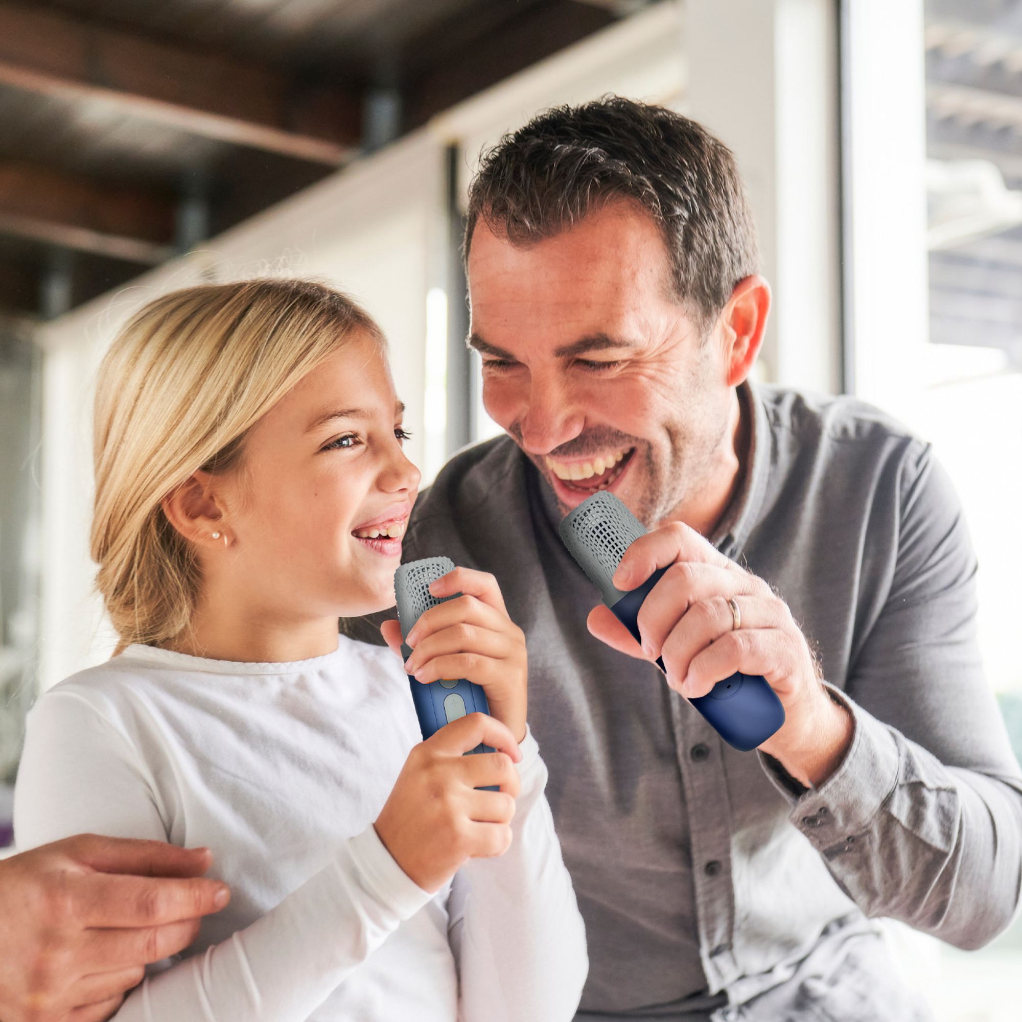 Wireless Light-Up Karaoke Speaker with Two Microphones