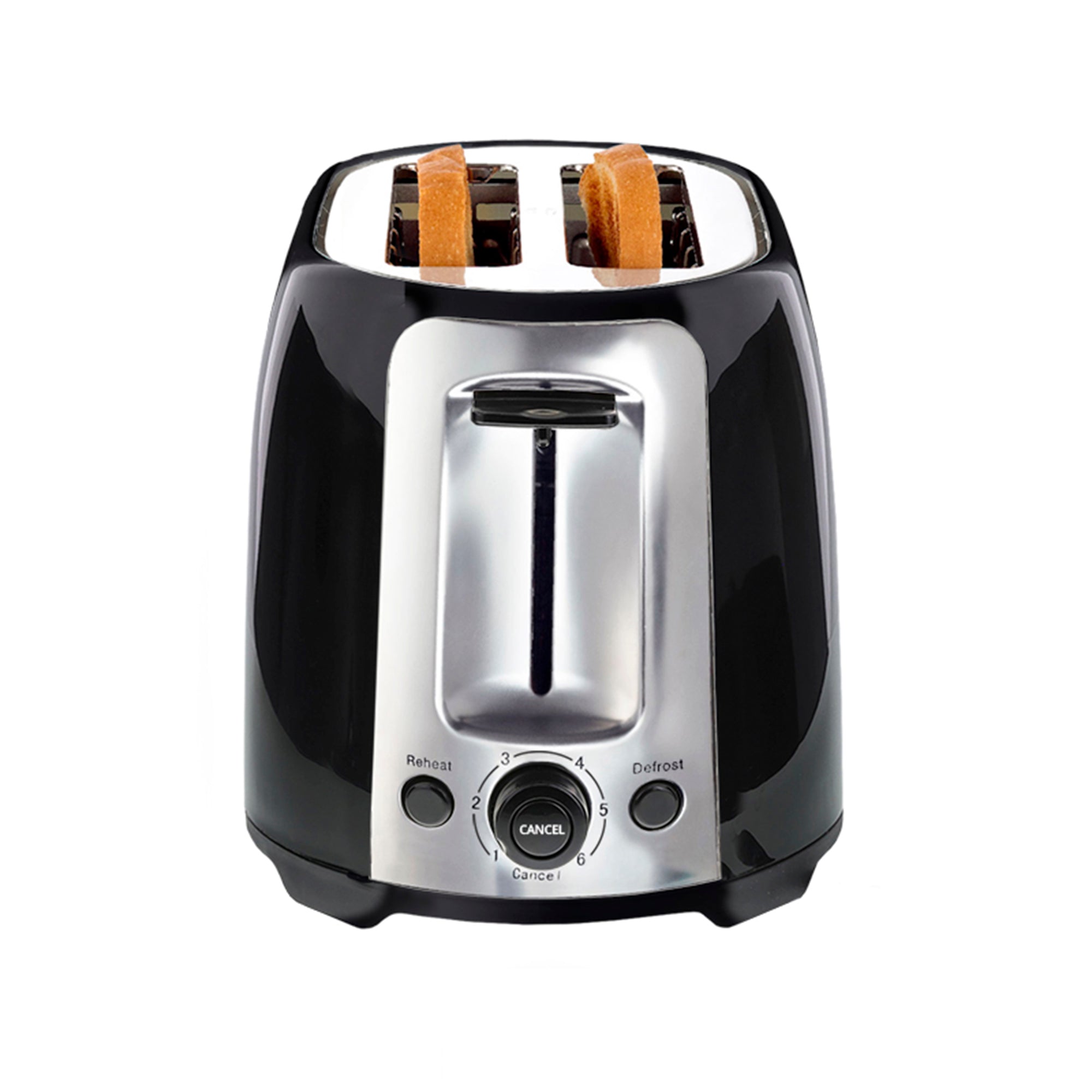 2 Slice Wide Slot Black Toaster - Thumbnail 2