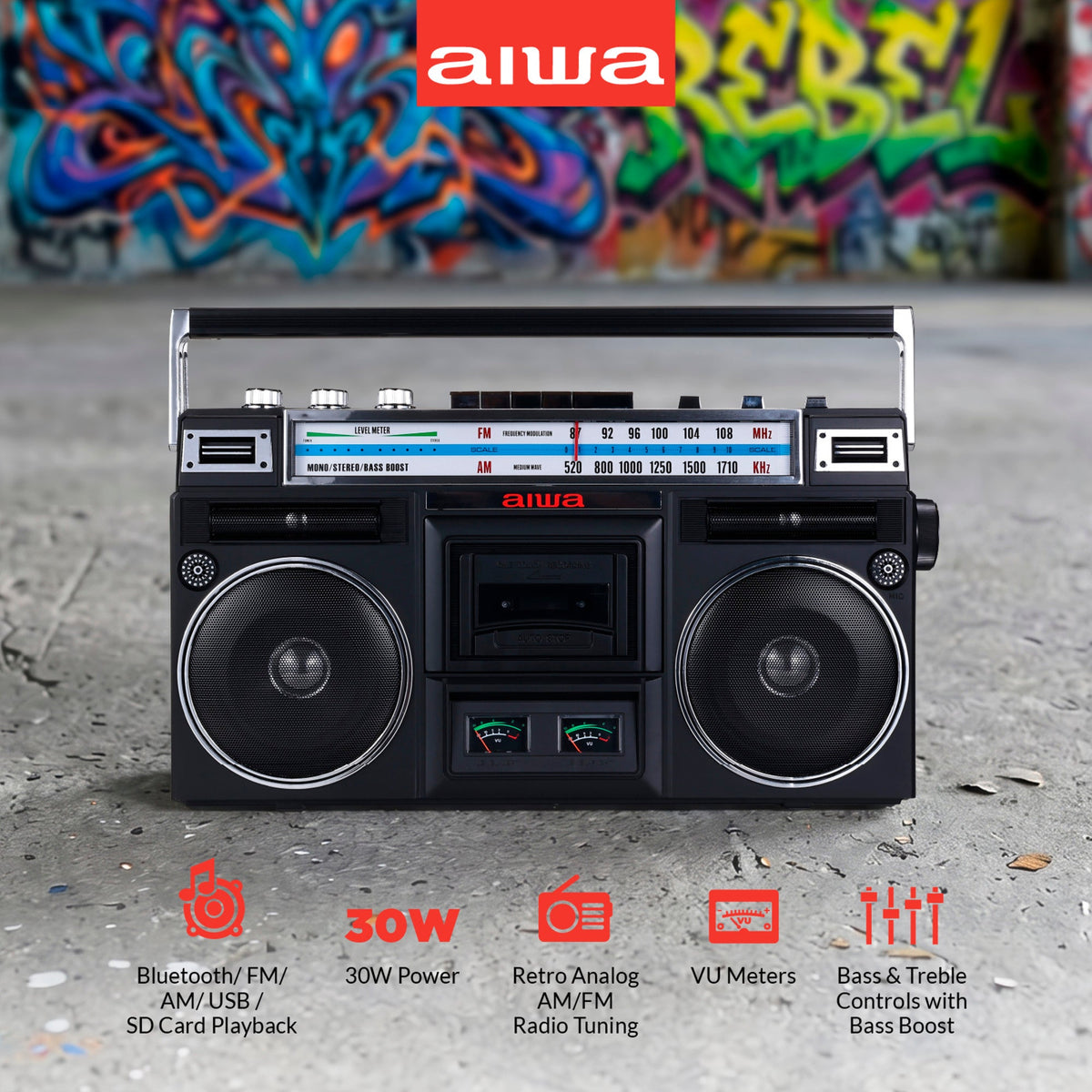 RETRO BOOMBOX WIRELESS SPEAKER